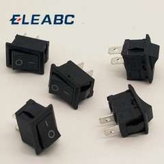 5Pcs/Lot Black Push Button Mini Switch 6A-10A 110V 250V KCD1 2Pin Snap