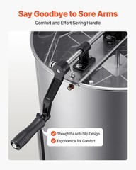 VEVOR Manual Honey Extractor 4/8 Frame Beekeeping Honeycomb Stainless Steel