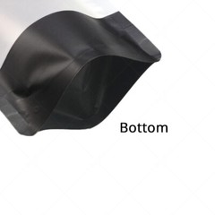 Multi-Size Foil Mylar Matte Black Stand Up Zip Lock Bag w/ Rectangle Window B02