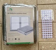 60″ X 10′ DIY Reflective Insulation, Window Kit, Bubble Core + 65 Adhesive Pads