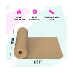 Bryco Goods Jumbo Kraft Paper Roll – Brown – 18″ x 2100″ (175′)… USA FAST SHIP