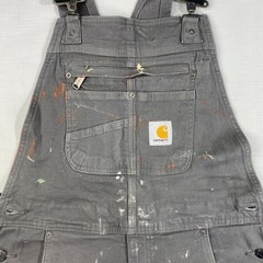 Carhartt Rugged Flex Relaxed Fit Canvas Bib Overall DISTRESSED! 102987 32×34