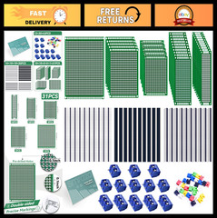 104pcs Double Sided PCB Board Kit for DIY Soldering & Electronics Projects, 30PC