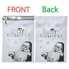 10×13 Merry Christmas from Santa Poly Mailers, Graphite Art Flat Self Seal Shir