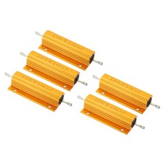 5Pcs 100W 10 Ohm Aluminum Shell Resistor Housing Resistor Wirewound Resistors