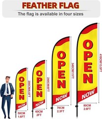 Custom Advertising Feather Flag Personalized Logo Only Flag for Business Outside