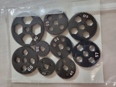 Full set of 9 change gears for Harbor Freight metal mini lathe.