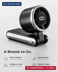 Portable Handheld Turbo Fan – 5 Gear High Speed 4000mAh Rechargeable Mini Person