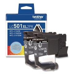 Brother LC501XL2PKS 500 Page-Yield High-Yield Ink – Black (2/PK) New