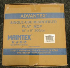 MainTex, Advantex Single-Use Microfiber Flat Mop #228760, 18″ x 5″, 200/CS