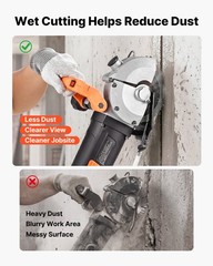 VEVOR Wall Chaser 4800W Electric Groove Cutting Machine 6800RPM Guide Line