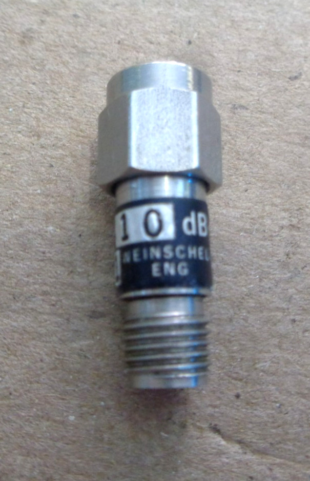WEINSCHEL 3T / 10dB SMA RF ATTENUATOR SMA Male to SMA Female