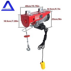 Electric Hoist 1760lbs Crane Winch with Wired Remote Control 1350W 110V