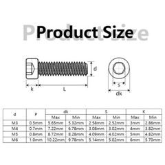 M3 M4 M5 M6 Aluminum Alloy Socket Cap Screws – DIN Allen Key Hex Socket Bolts