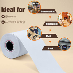 (100 Rolls) 2 1/4″ X 85′ Thermal Paper, POS Receipt Paper for Retail Business Ca
