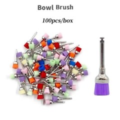 Dental Prophy Polishing Brush Nylon Latch Flat Prophylaxis Polisher Brushes