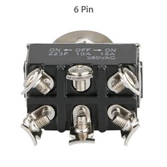 2X Toggle Switch ON/OFF/ON Heavy Duty 15A 380V DPDT 6 Terminal w/Waterproof Boot