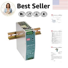 Compact EDR-120-24 DIN Rail Power Supply with 24V 5A Output for Reliable Use