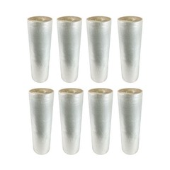 8 Roll 18″ x 2000′ (32 Ga) Coreless Stretch Hand Wrap With Swivel Handle, Clear