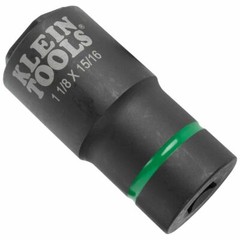 Klein 66066 2-in-1 Deep Impact Socket, 6-Point 1-1/8-Inch and 15/16-Inch