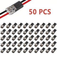 200pcs Double-Wire Plug-in Connector, Cable Clamp with Locking Buckle, AWG 18-22