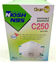 Clean Top Ever Green NIOSH N95 Particulate Respirators 1 CS/24 Boxes of 20