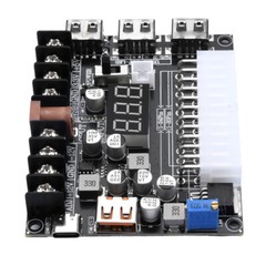 20/24Pin ATX Power Supply Breakout Board Adjustable Voltage Module + Case New