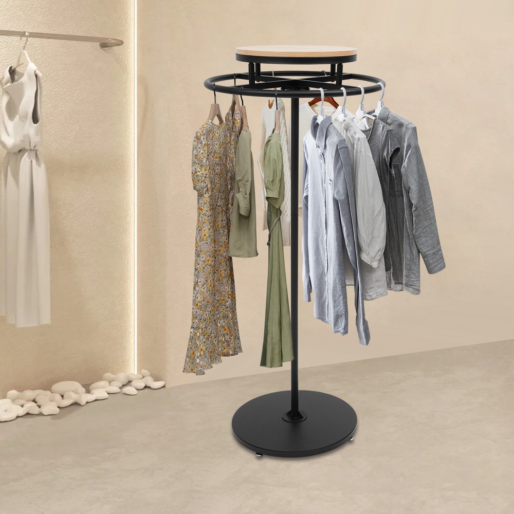 Round Clothing Rack, Clothing Display Rack, Floor-standing Garment Hanging Rack