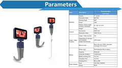 Touch Screen Video Laryngoscope Reusable Sterilizable Blades six option