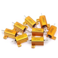 5W/10W/25W/50W/100W/200W-500W Golden Aluminium Metal Resistor Wirewound 0.1-10KΩ