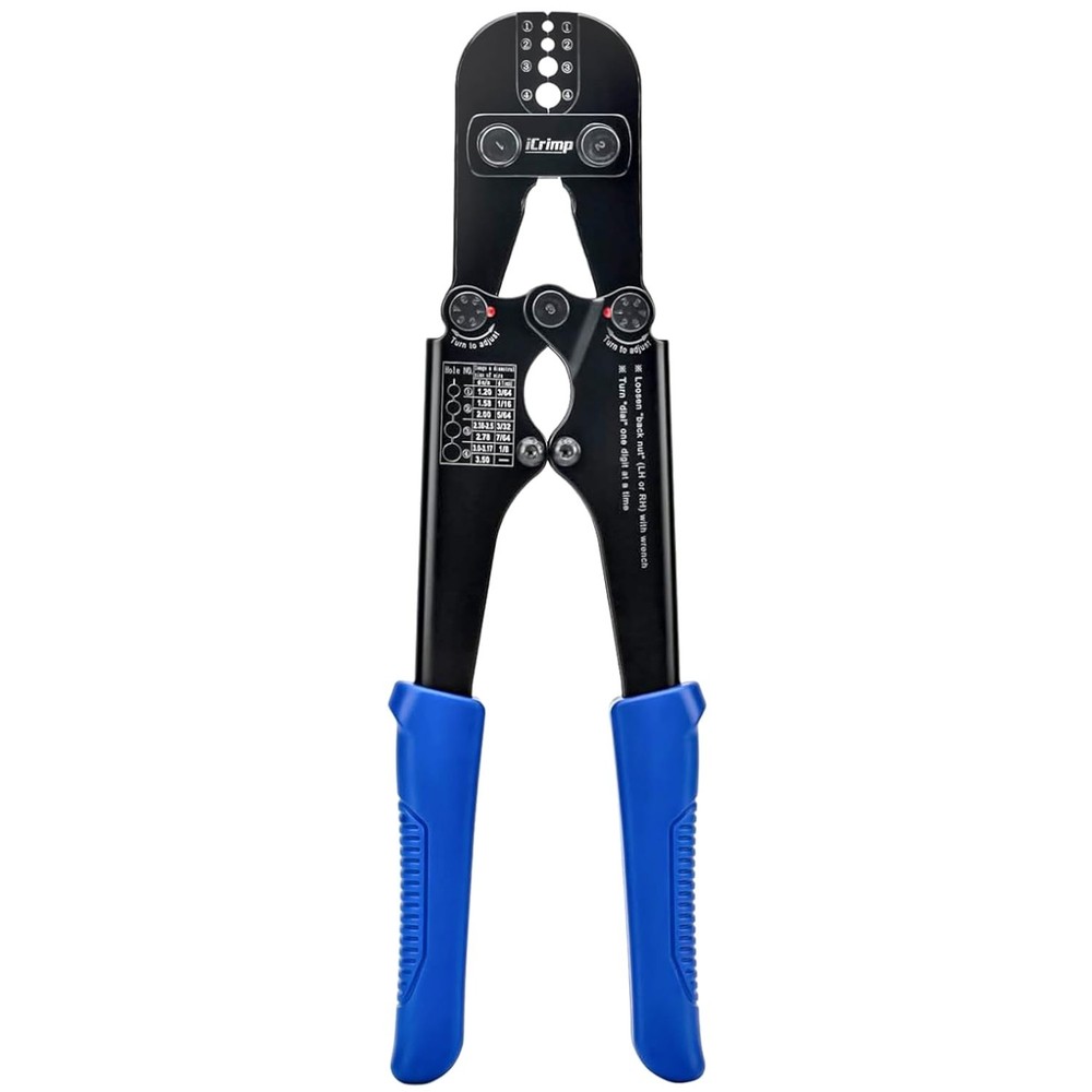 High Carbon Steel Crimping Tool – 4 Die Slots, 3/64″ to 1/8″