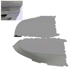 Gray Front Door Armrest Cover For Honda Pilot 2009-2013 Synthetic Leather