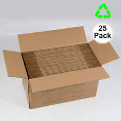 Shipping Boxes Corrugated Cardboard For Small Bussiness Packing Mailing 25 Pack