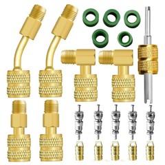 R410A Adapter Kit Mini Split Adapter With Thread: 1/4″ Male, 5/16″ Female