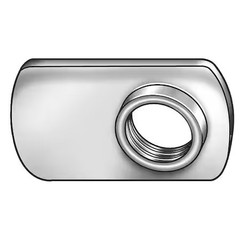 Zoro Select 1Laf1 Tab Weld Nut, 5/16″-18, Stainless Steel, 5/8 In Wd, 1 1/8 In,