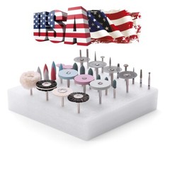 35Pcs Dental Lab Polishing Kit For Ceramics Porcelain HP 2.35mm Handpiece Burs