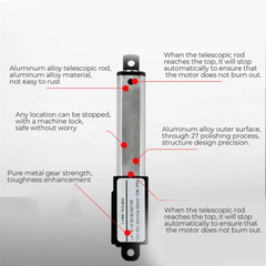DC 12V Small Mini Micro Linear Actuator 0.4″ 0.8″ 1.2″ 2″ 4″ 6″ 8″Stroke TV lift