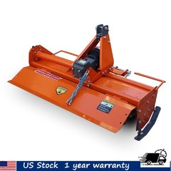 3Pt 42″ Rotary Tiller for Cat 1 Tractor, 540RPM PTO, Replaceable Tines, 5″ Depth