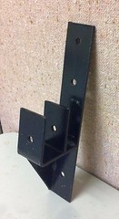 6 pcs Ledger Brackets Solid Steel Construction 12″ Ledger Board Hanger Black