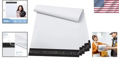 Reliable 9×12 Poly Mailers 200 Pack – Waterproof, Durable Shipping Envelopes