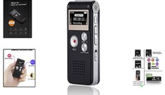 Compact 16GB Digital Voice Recorder with Noise Cancellation & 30 Hours Playback