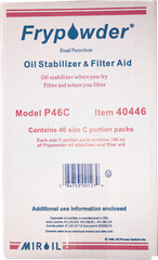 MirOil P46C Fry Powder Oil Stabilizer Filter Aid, 46 x160ml Size C Portion packs