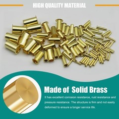 280PCS Brass Compression Insert，for Tube OD 1/8″ 3/16″ 1/4″ 5/16” 3/8″ 1/2″,…