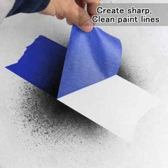 Wide Blue Painters Tape 4 Inches X 40 Yards, 4” Blue Masking Tape for Painting,