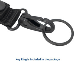 Heavy Duty Belt Keeper Clip Key Holder with Nylon MOLLE Strap & Metal Snap & Key