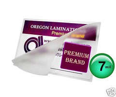 200/pack Badge ID size Hot 7 Mil Laminating Pouches 2-9/16 x 3-3/4 Clear