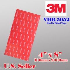 2 Sheet 3M 4″ x 8″ VHB Double Sided Foam Adhesive Tape 5952 Automotive Mounting