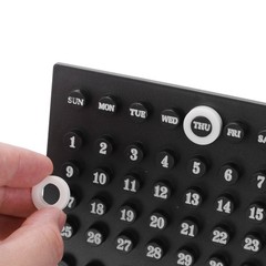Wood Perpetual Calendar Desktop Acrylic Calendar Stand Black