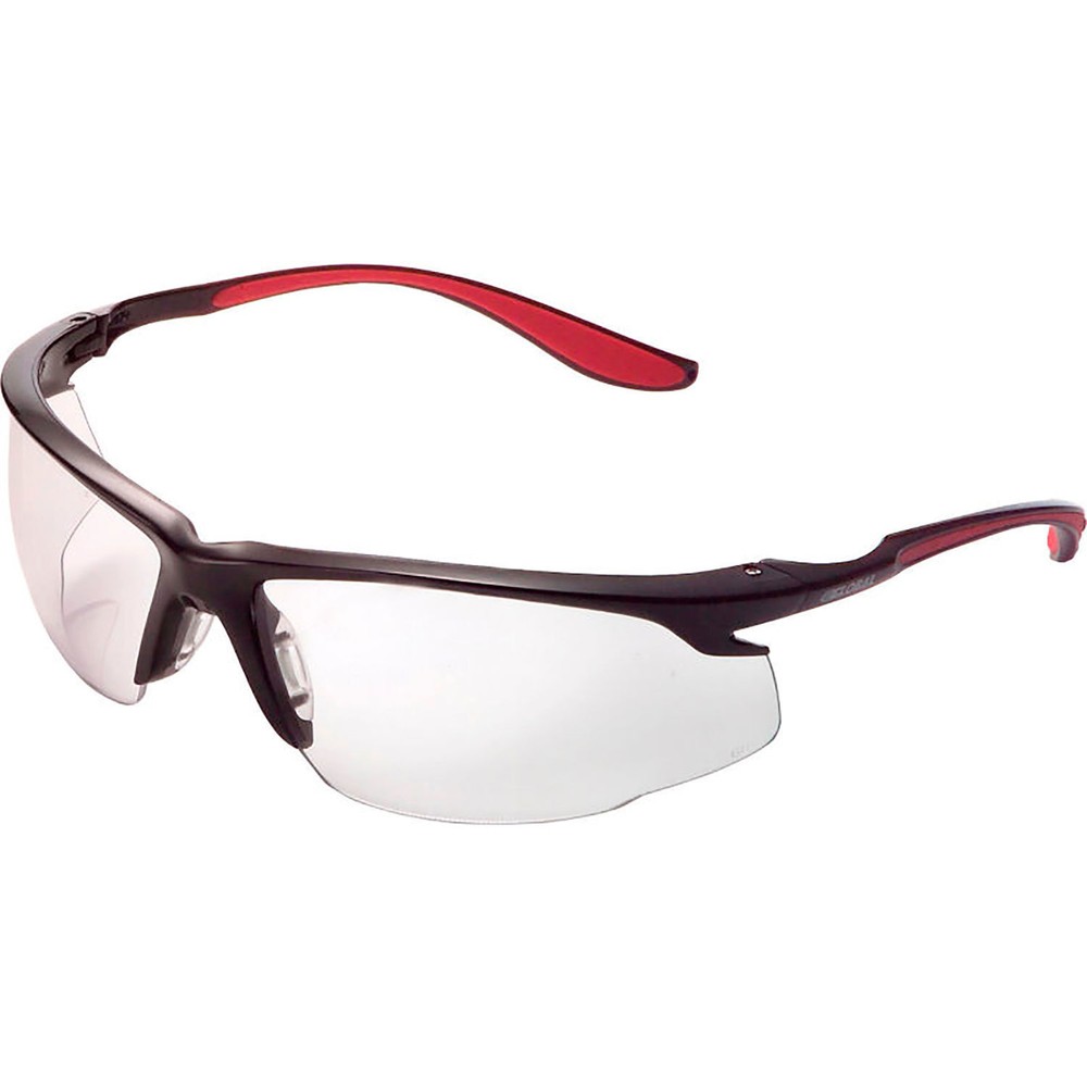 Sport Half Frame Safety Glasses Anti-Fog Clear Lens Red Frame