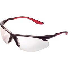 Sport Half Frame Safety Glasses Anti-Fog Clear Lens Red Frame
